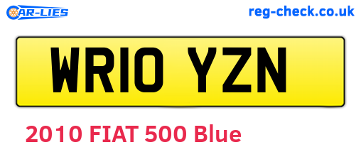 WR10YZN are the vehicle registration plates.