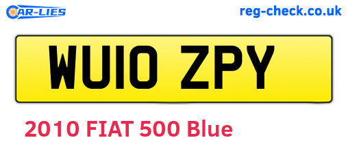WU10ZPY are the vehicle registration plates.