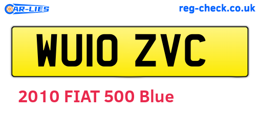 WU10ZVC are the vehicle registration plates.