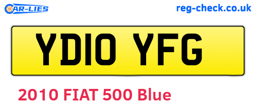 YD10YFG are the vehicle registration plates.