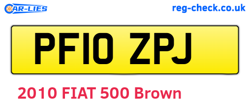 PF10ZPJ are the vehicle registration plates.