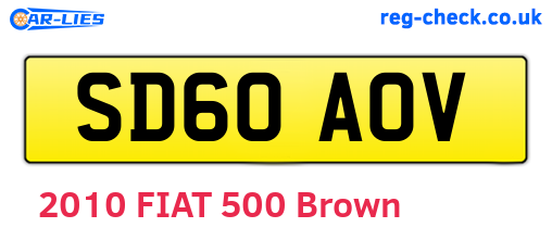 SD60AOV are the vehicle registration plates.