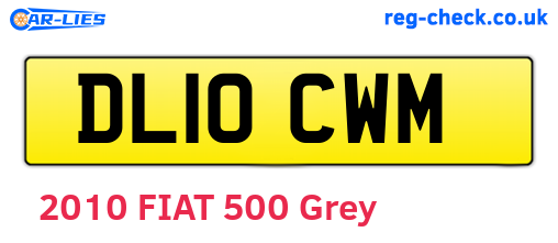 DL10CWM are the vehicle registration plates.