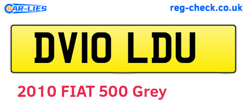 DV10LDU are the vehicle registration plates.