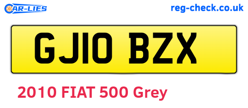 GJ10BZX are the vehicle registration plates.