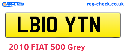 LB10YTN are the vehicle registration plates.