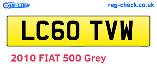 LC60TVW are the vehicle registration plates.