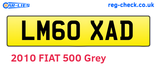 LM60XAD are the vehicle registration plates.