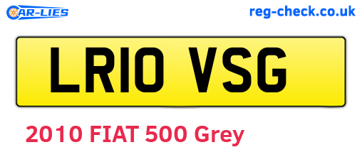 LR10VSG are the vehicle registration plates.