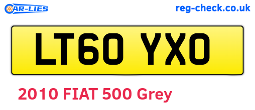 LT60YXO are the vehicle registration plates.