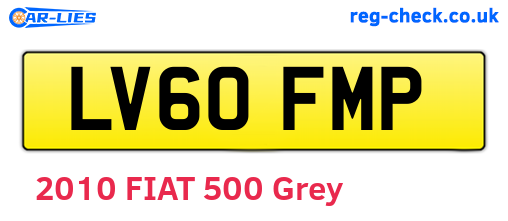 LV60FMP are the vehicle registration plates.