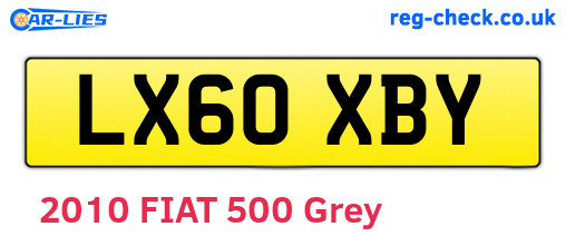 LX60XBY are the vehicle registration plates.