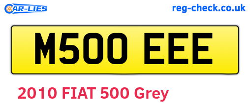 M500EEE are the vehicle registration plates.