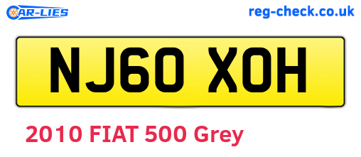 NJ60XOH are the vehicle registration plates.
