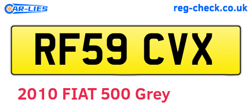 RF59CVX are the vehicle registration plates.