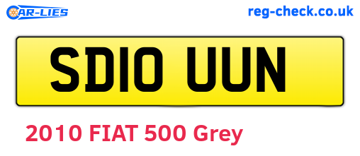 SD10UUN are the vehicle registration plates.