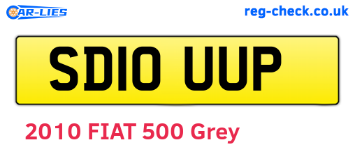 SD10UUP are the vehicle registration plates.