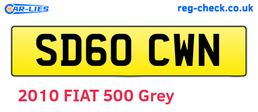 SD60CWN are the vehicle registration plates.