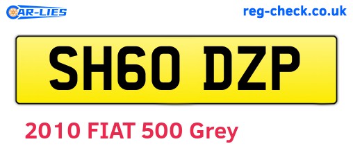SH60DZP are the vehicle registration plates.