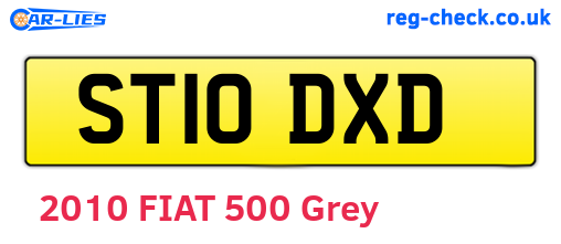 ST10DXD are the vehicle registration plates.