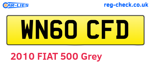 WN60CFD are the vehicle registration plates.