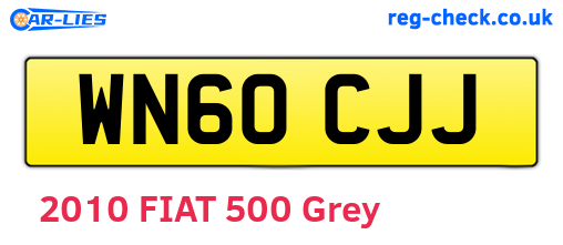 WN60CJJ are the vehicle registration plates.