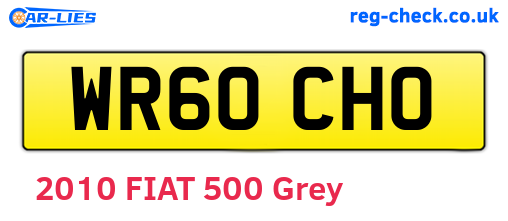 WR60CHO are the vehicle registration plates.