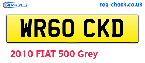 WR60CKD are the vehicle registration plates.