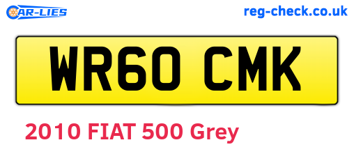 WR60CMK are the vehicle registration plates.