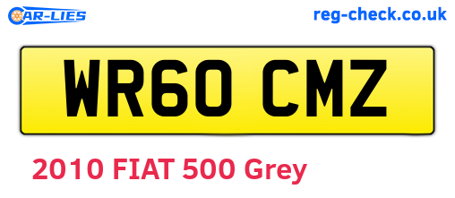 WR60CMZ are the vehicle registration plates.