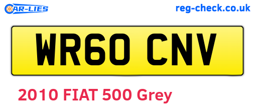WR60CNV are the vehicle registration plates.