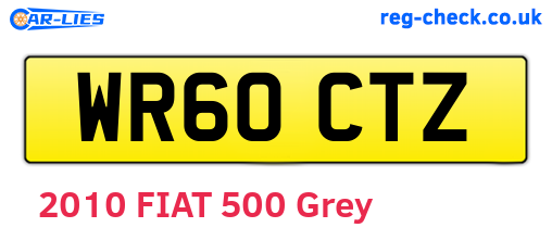 WR60CTZ are the vehicle registration plates.