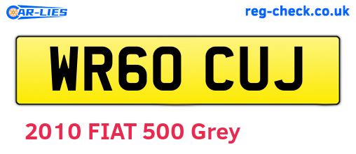 WR60CUJ are the vehicle registration plates.