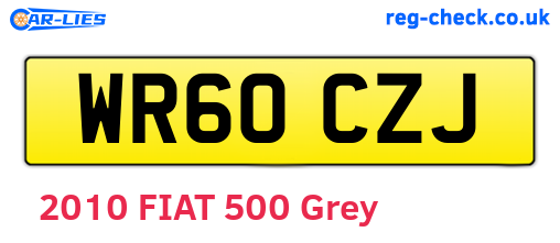 WR60CZJ are the vehicle registration plates.