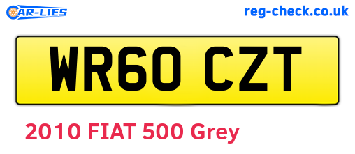 WR60CZT are the vehicle registration plates.