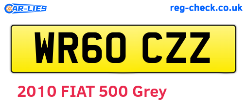 WR60CZZ are the vehicle registration plates.