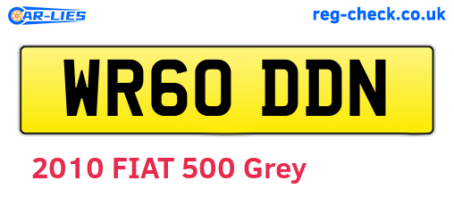 WR60DDN are the vehicle registration plates.