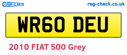 WR60DEU are the vehicle registration plates.