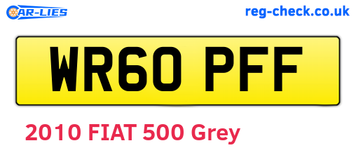 WR60PFF are the vehicle registration plates.