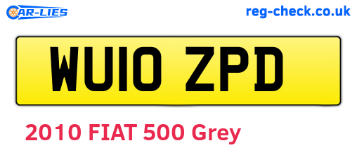 WU10ZPD are the vehicle registration plates.