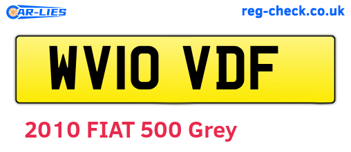 WV10VDF are the vehicle registration plates.