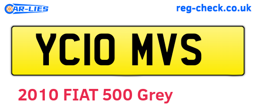 YC10MVS are the vehicle registration plates.