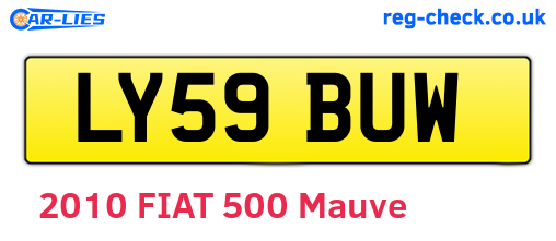 LY59BUW are the vehicle registration plates.