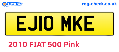 EJ10MKE are the vehicle registration plates.