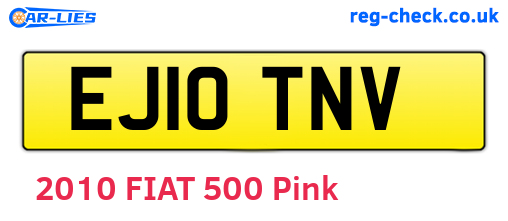 EJ10TNV are the vehicle registration plates.