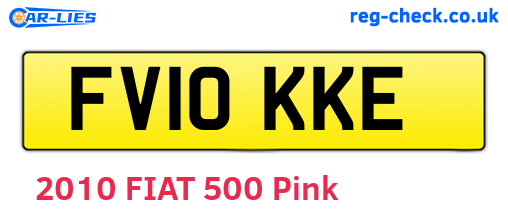FV10KKE are the vehicle registration plates.