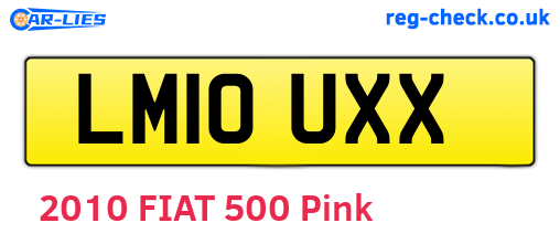 LM10UXX are the vehicle registration plates.