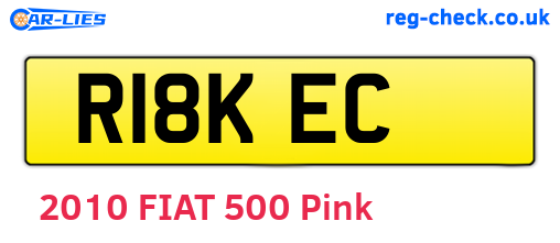 R18KEC are the vehicle registration plates.