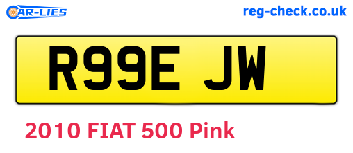 R99EJW are the vehicle registration plates.