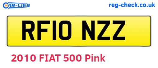 RF10NZZ are the vehicle registration plates.